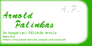 arnold palinkas business card