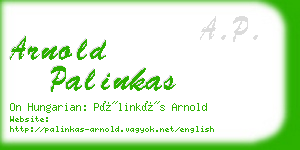 arnold palinkas business card